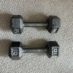 Two 10lb dumbbells 