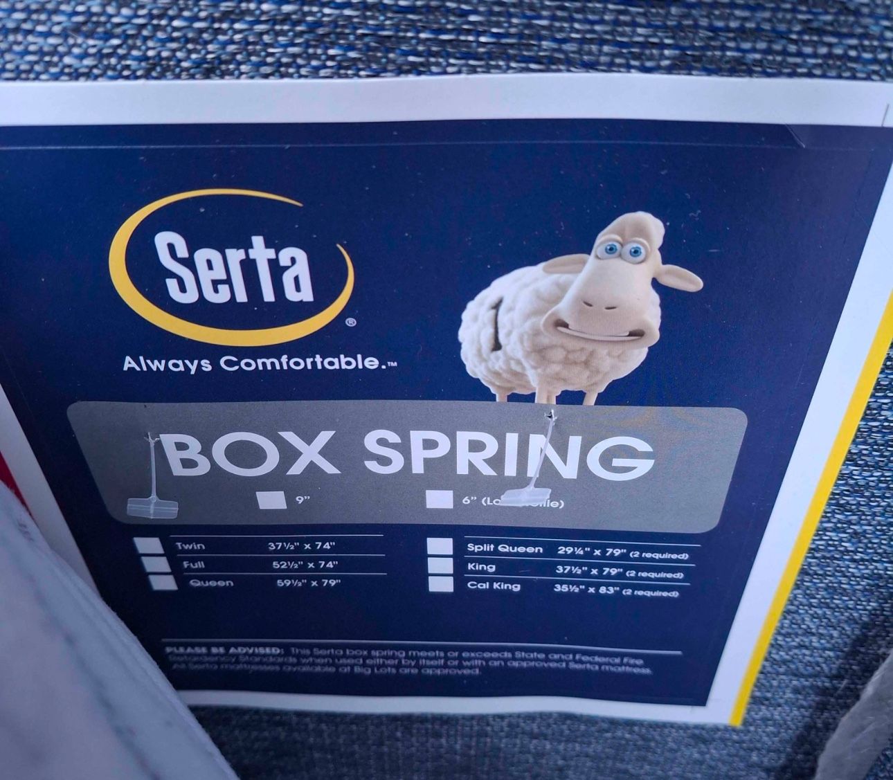 Serta King Size Bed: Mattress ,Box springs & Bed Frame 