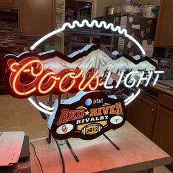 Coors Texas Longhorns Vs Oklahoma Neon Light 
