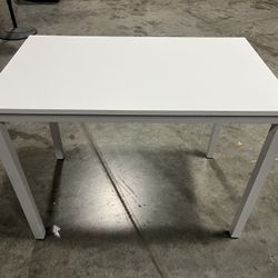 KS #081403 39 inches Small Computer Desk for Home Office Activity Table Writing Table White Finish 