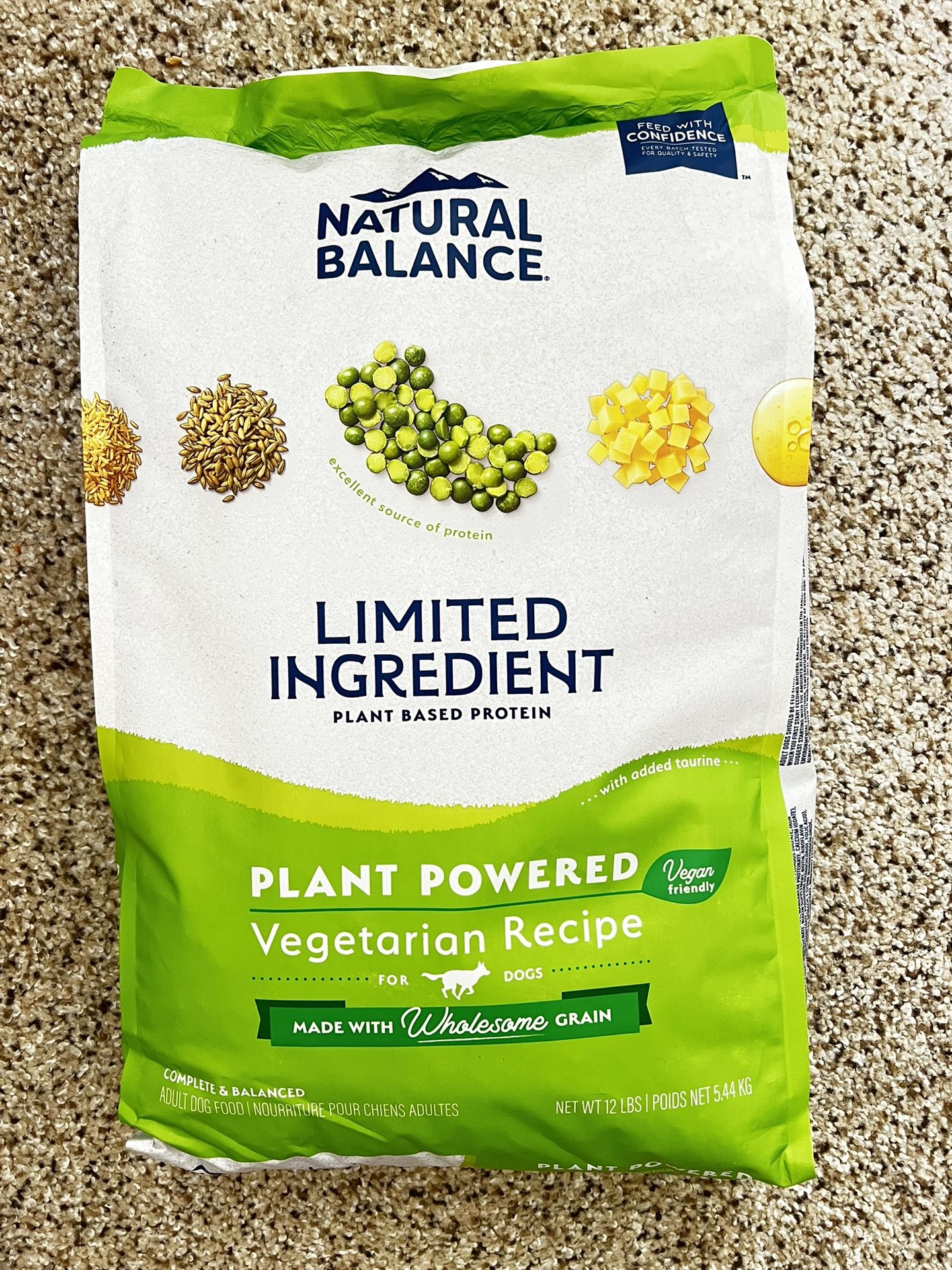 Natural Balance Brand Vegetarian Dog Food bag 