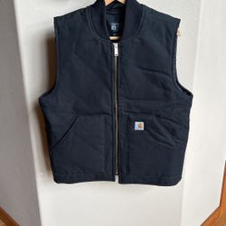 NWOT Carhartt Black Canvas Vest - Men’s Medium 
