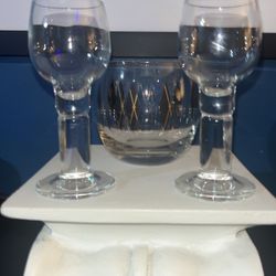 Set Of Italian Appetizer Stem Glasses 