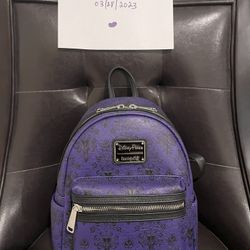 Haunted Mansion Purple Wallpaper Loungefly Mini Backpack