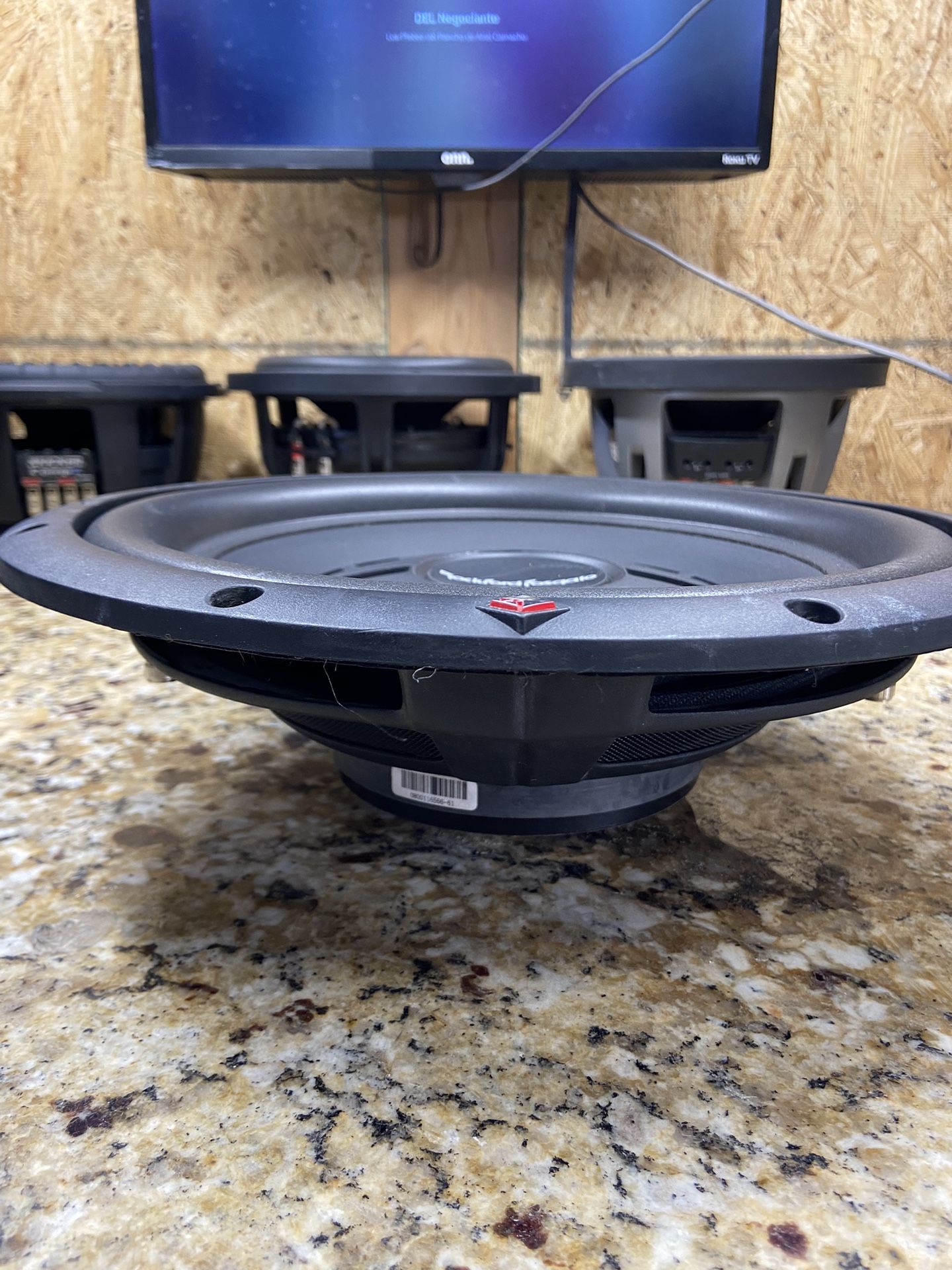 Rockfordfosgate R2 12” flat shallow subwoofer d4