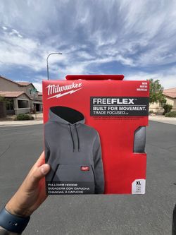 New Milwaukee Men's X-Large Gray Midweight Cotton/Polyester Long-Sleeve Pullover Hoodie