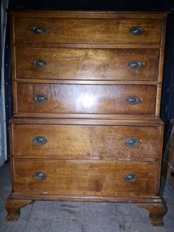 Antique wood solid dresser