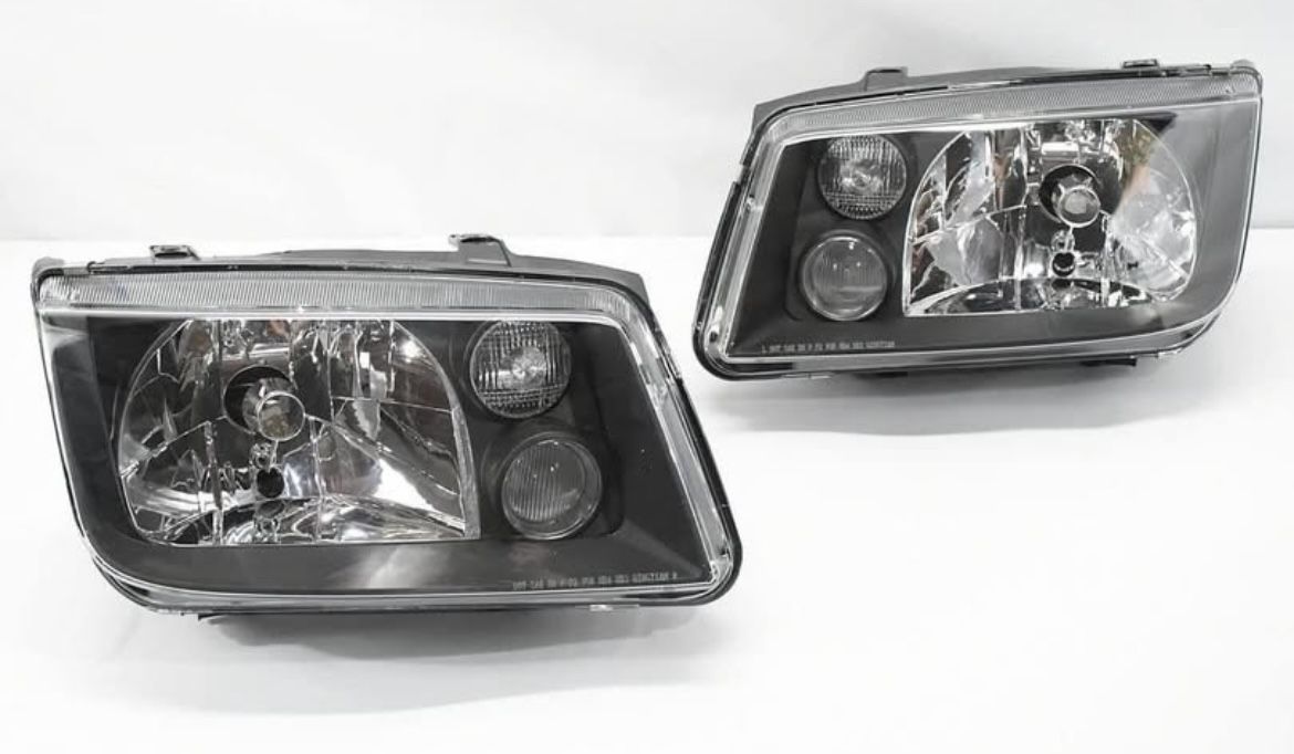 Volkswagen Jetta MKIV 1999 To 2005 Black Headlights Luces Negros Micas Focos Calaveras
