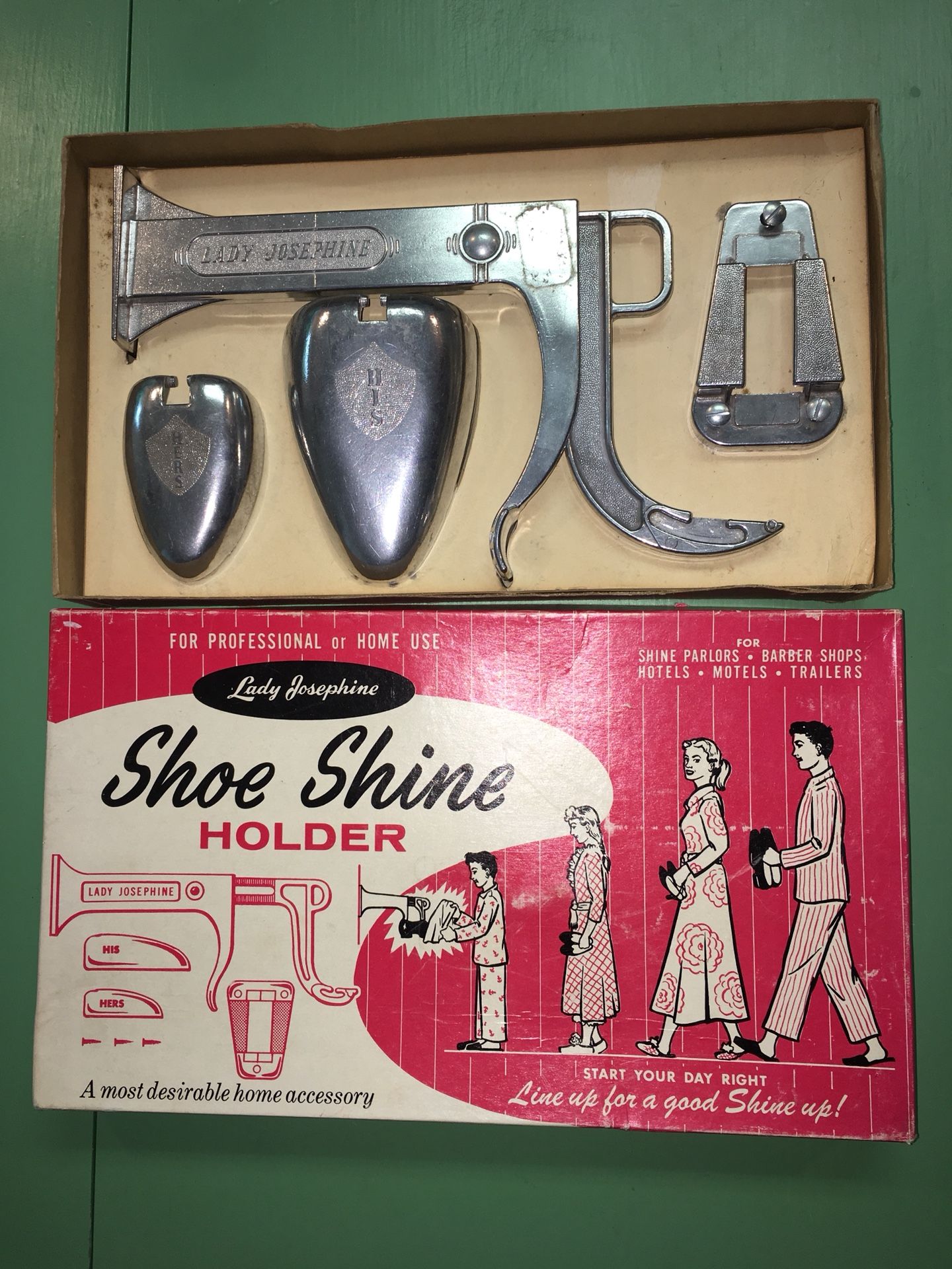 Vintage Lady Josephine Shoe Shine Holders