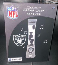NFL Oakland / LA /Las Vegas Raiders Team Pride Lava Lamp Bluetooth Magma Lamp With Speakers 16.5" Lights up amazing Brand New in Box  Raider Nation !!
