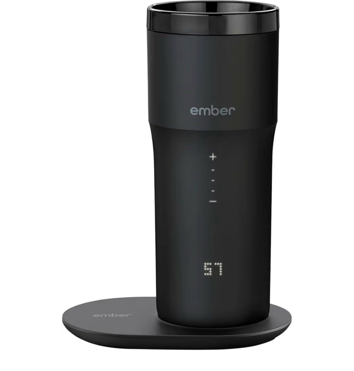 A PAIR OF Ember Travel Mug 2 Black 12 oz, Stainless Steel Temperature Control Smart Travel Mug, App-Controlled Heated Coffee Mug