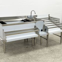 NSF 72 ins Stainless Steel Combination Cocktail Station BS361224

