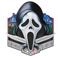 Ghost Face Fence Sign