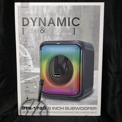 8 Inch New Bluetooth Speaker SD Card, Slot USB Port, FM Radio, Microphone Included For Karaoke ( Bosina ) Bz3