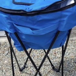 Blue Camping Folding Cooler This Is Like New Easy To Carry 