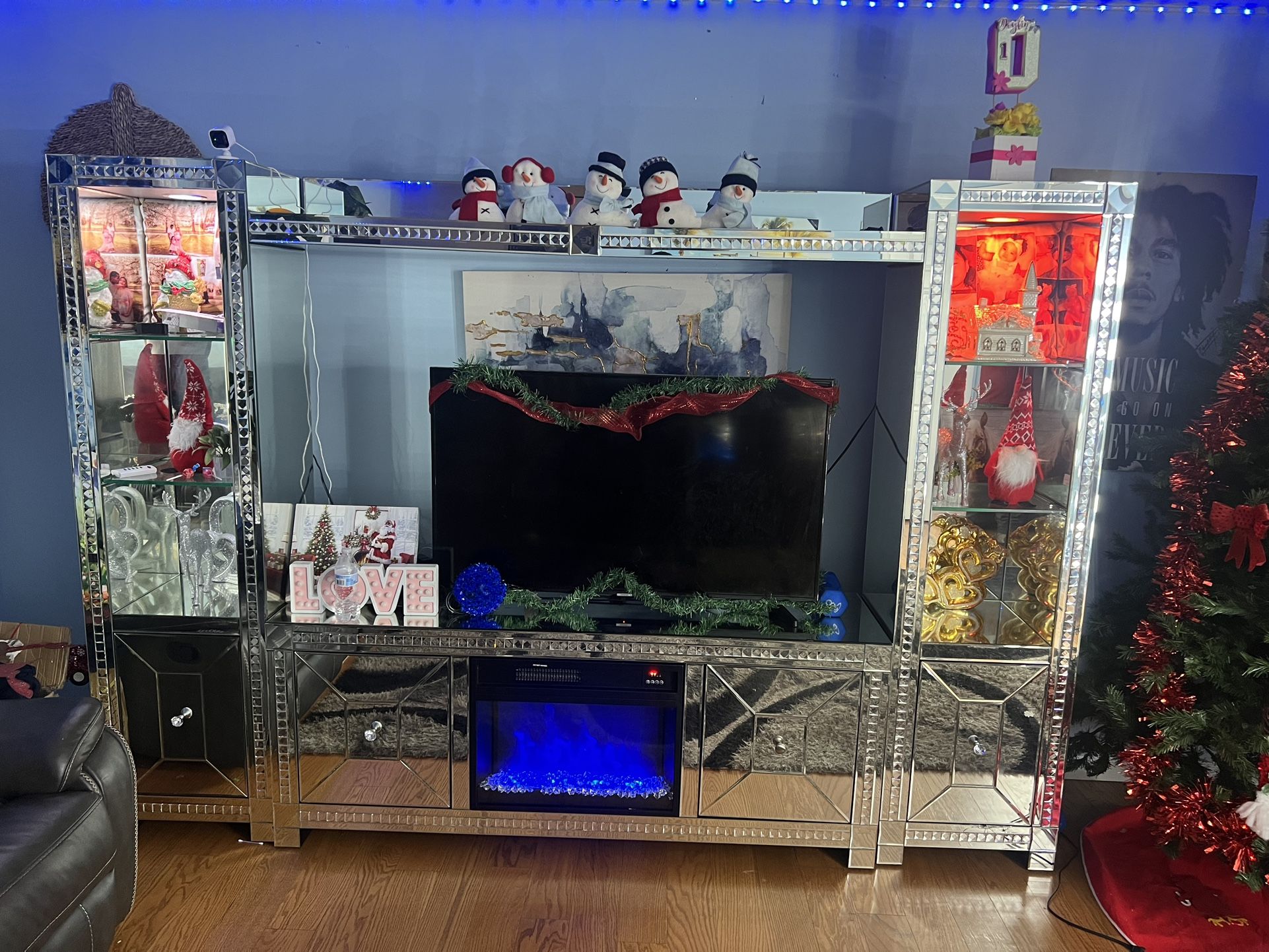 fireplace tv stand electric