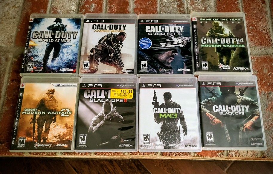 Collection of 8 Call Of Duty PS3 Games