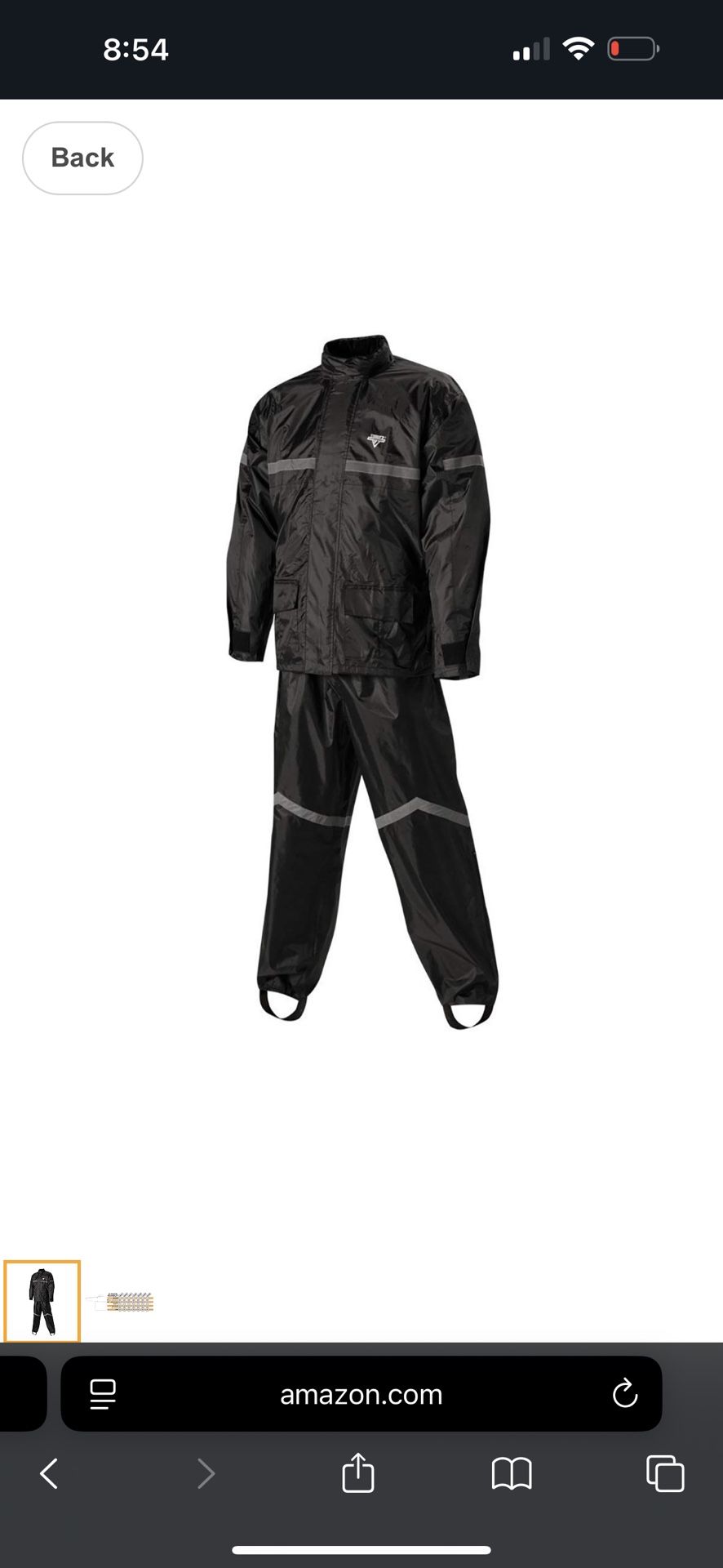 Nelson-Rigg Stormrider Rain Suit (Black/Black, XL)