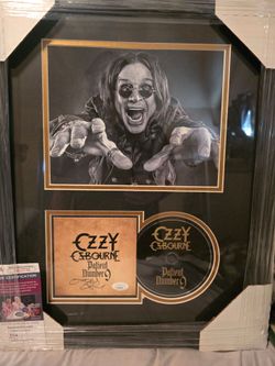 Ozzie autographed custom frame