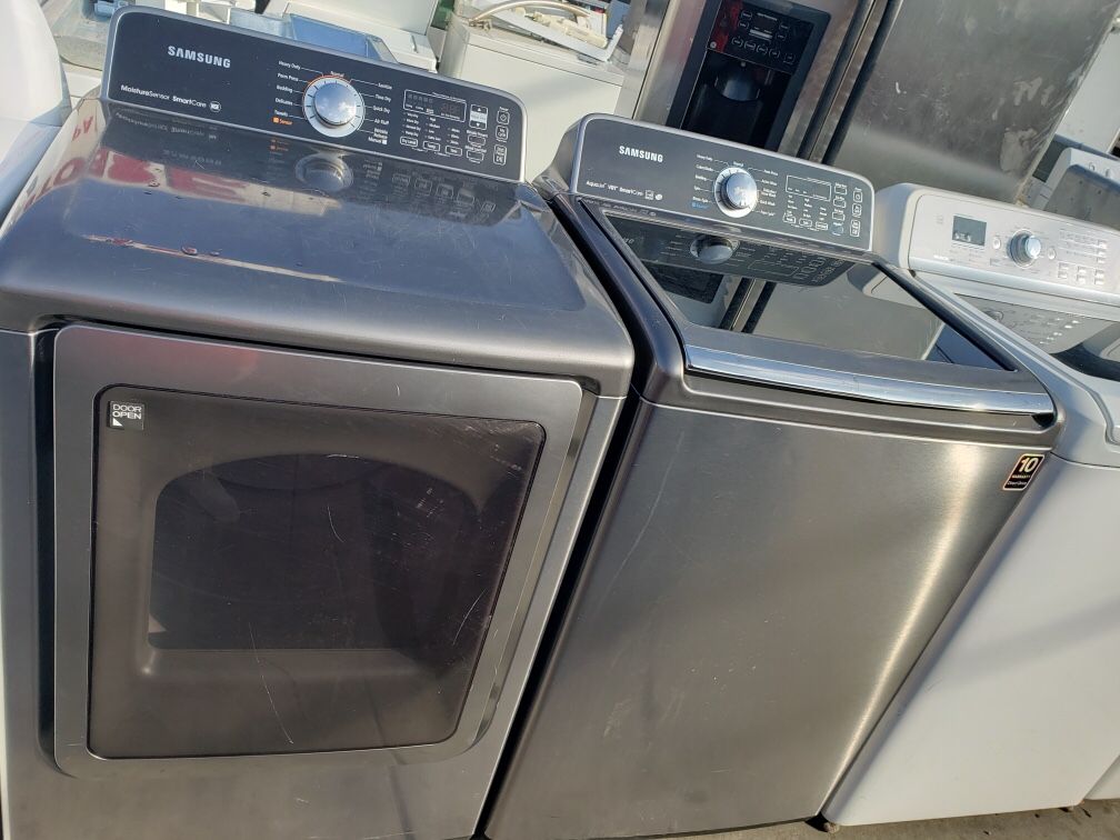 SAMSUNG WASHER AND GAS DRYER TOP LOAD