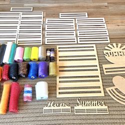 Deco Mesh and DIY Wood Hangers