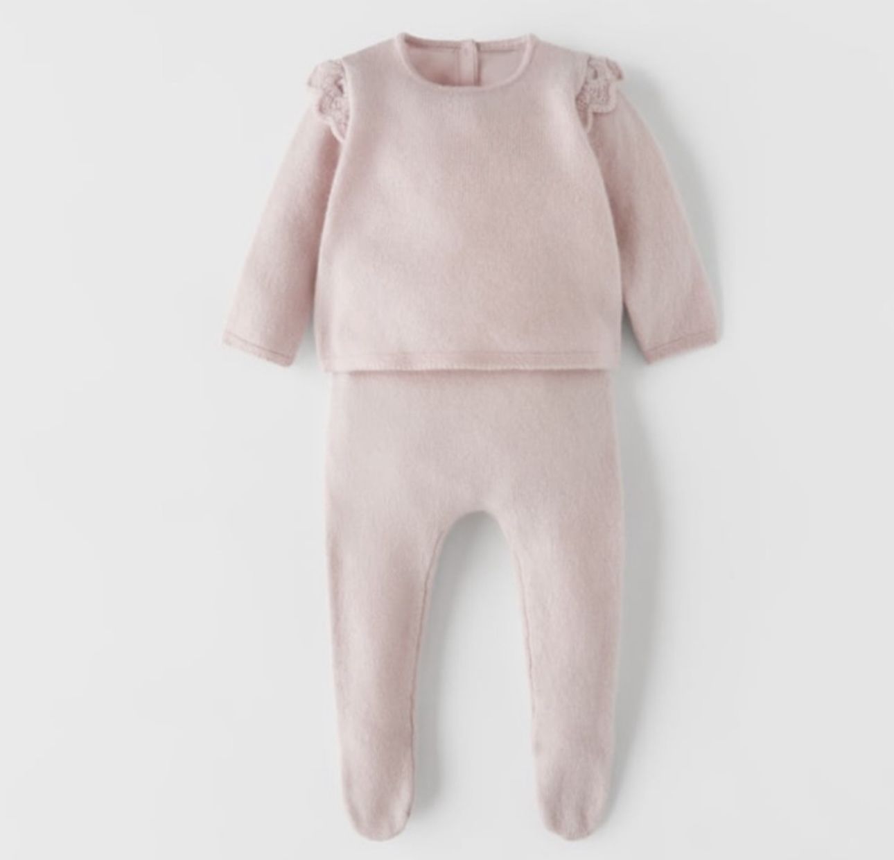 infant ruffled cashmere matching set 3-6 months