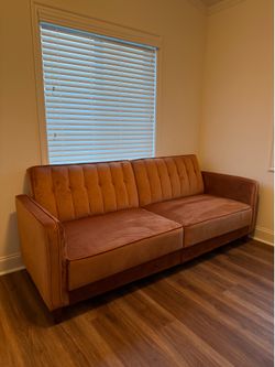 Velvet Futon (Rust color)