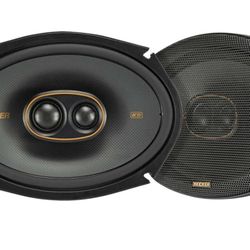 Kicker 51KSC69304 KS-Series 6x9 3-Way Speakers with 1" and .75" tweeters, 4-Ohm, Pair