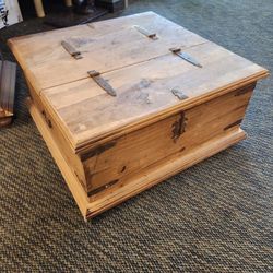Rustic Coffee Table Storage Trunk