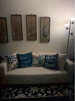 Modern White Faux Leather Sofa Set