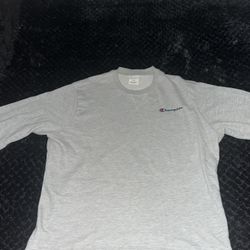 Champion Men’s Crewneck Sweatshirt Gray XL Logo Pullover Made in Pakistan