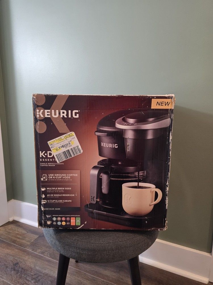 Keurig K Duo Single Serve K Cup Pod Carafe Coffee Maker, Black