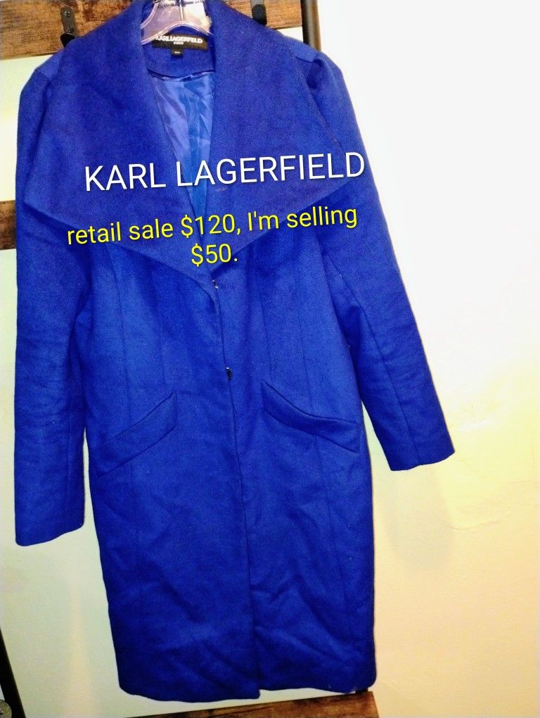 KARL LAGERFIELD woman med. wool blend coat