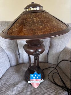 Brown Metal Table Lamp