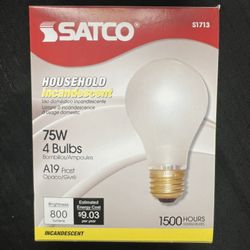 Incandescent Light Bulb 4 Pack