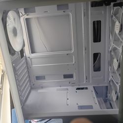 White Gaming PC Case W/ Fans Installed