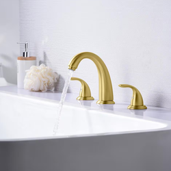Tub deck mount Roman tub faucet gold