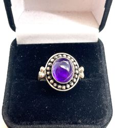 Sterling Amethyst ring Sz 10