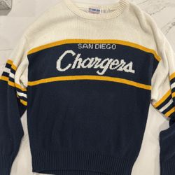 Vintage 80s San Diego Chargers Cliff Engle NFL Pro Line Sweater – XL – Made in USA
