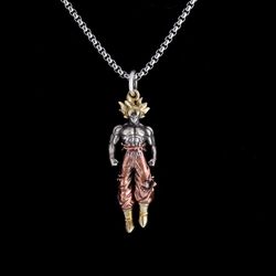One Dragon Ball Z Super Saiyan Goku Pendant Necklace + One Gengar Necklace