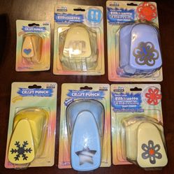 6 Marvy Uchida Clever Lever Giga Craft Punches Lot