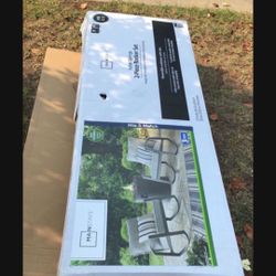 Mainstays Asher Springs 2pc Gery Steel with Cushion Rocking Chair Set, Powder Coating