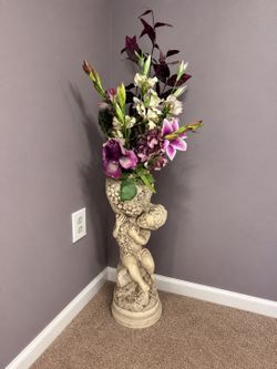 Elegant Floral Statue