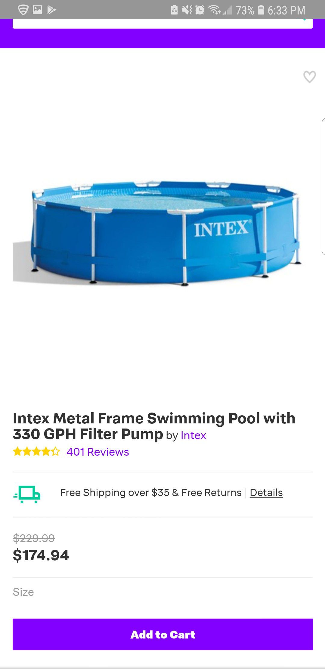 Intex metal frame pool