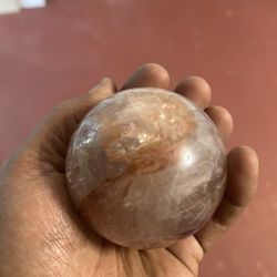 Large Fire Quartz Sphere