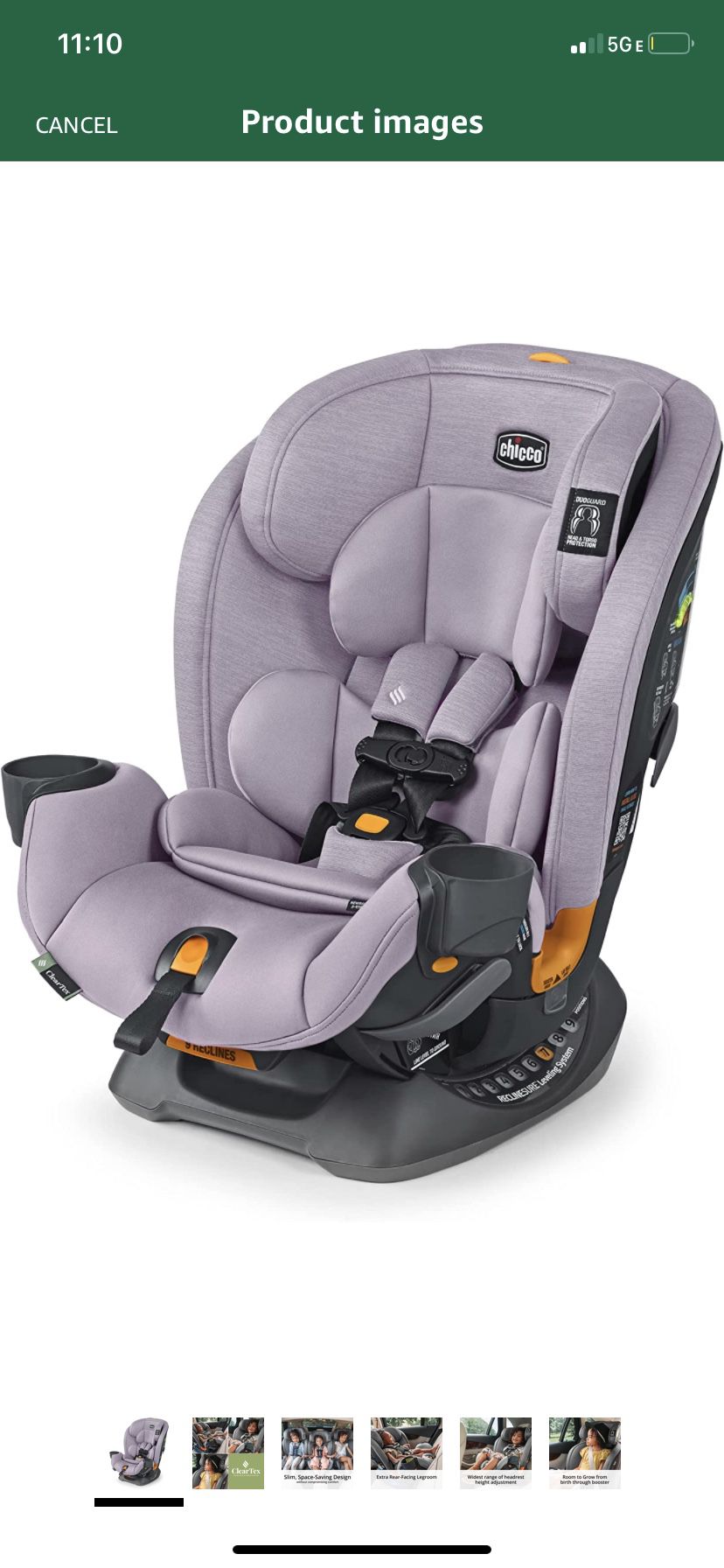 All-in-One Car Seat, Rear-Facing Seat for Infants 5-40 lbs
