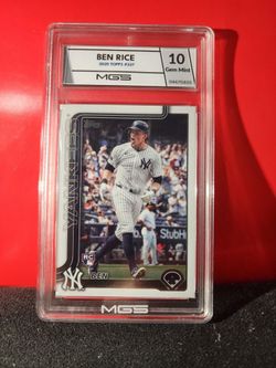 2025 Topps Ben Rice ROOKIE #337 MGS 10 GEM MT