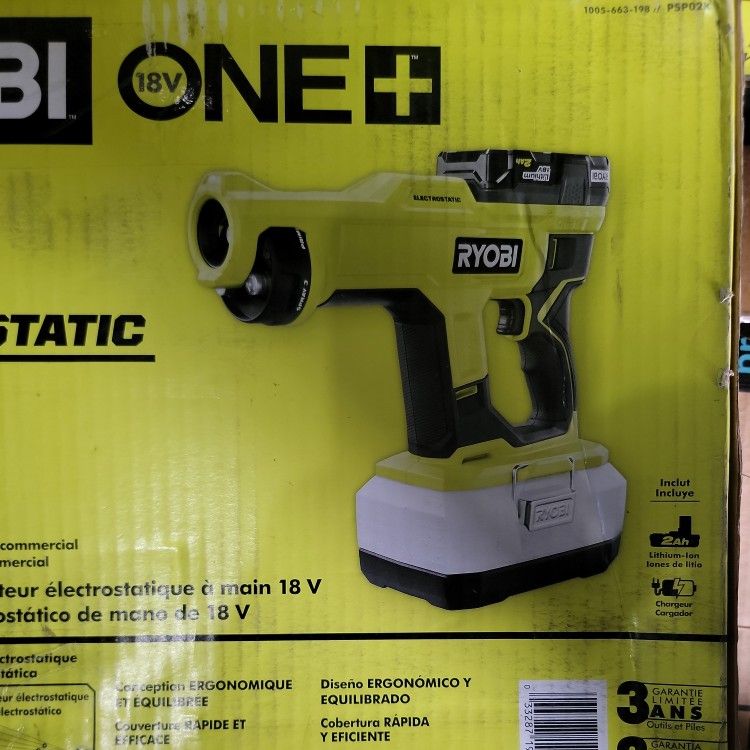 Ryobi 18V One+ Handheld Electrostatic Sprayer Kit New