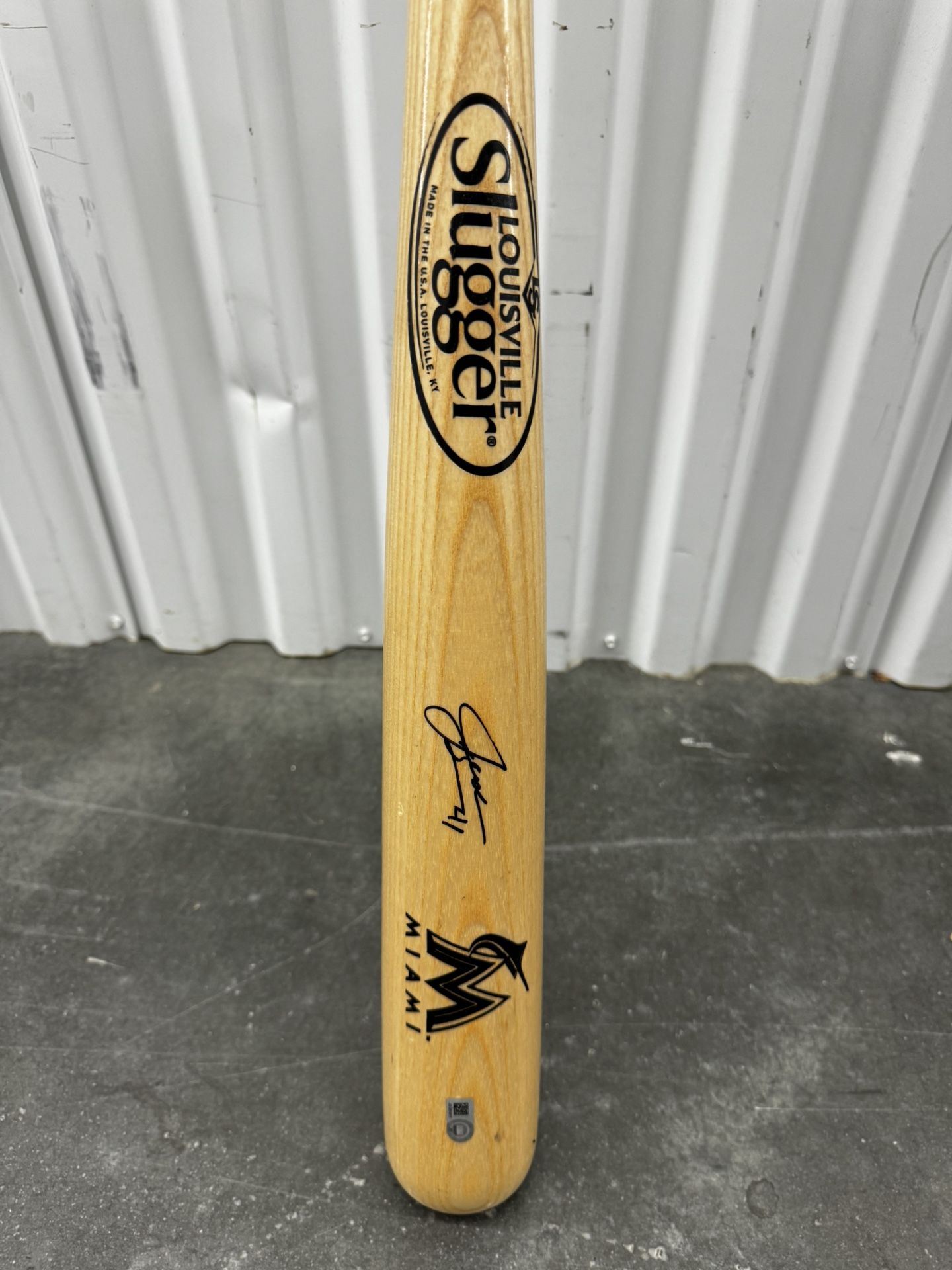 Justin Bour Miami Marlins Signed Louisville Slugger