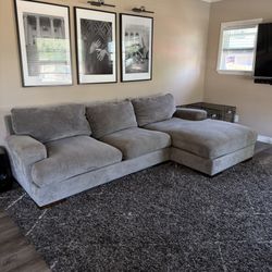 ASHLEY FURNITURE SOFA w/ CHAISE - DEEP & COMFY